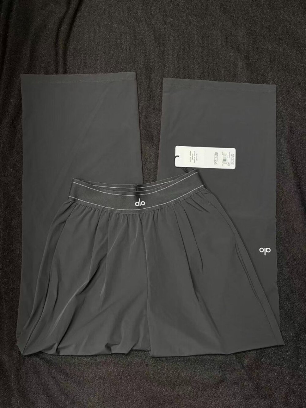 Regular Alo Yoga Dark Grey Suit Up Trouser 30 inch Inner Seam Length - Picture 5 of 8